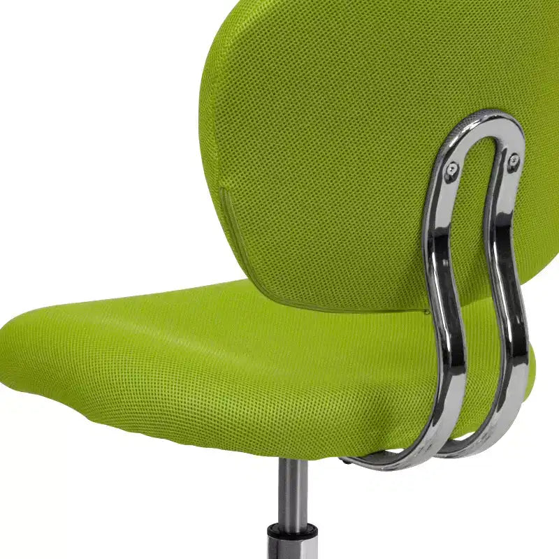 Chaise de bureau pivotante sans accoudoirs à dossier mi-haut en maille, monoposte – Plusieurs coloris