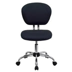 Chaise de bureau pivotante sans accoudoirs à dossier mi-haut en maille, monoposte – Plusieurs coloris
