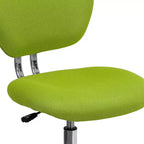 Chaise de bureau pivotante sans accoudoirs à dossier mi-haut en maille, monoposte – Plusieurs coloris