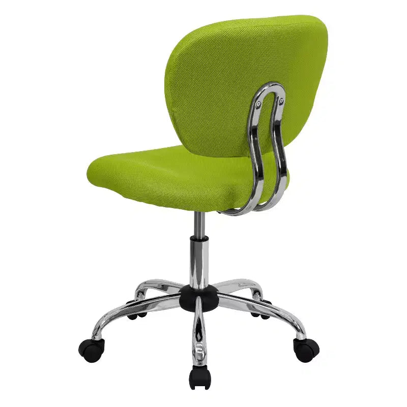 Chaise de bureau pivotante sans accoudoirs à dossier mi-haut en maille, monoposte – Plusieurs coloris