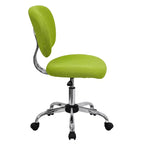 Chaise de bureau pivotante sans accoudoirs à dossier mi-haut en maille, monoposte – Plusieurs coloris