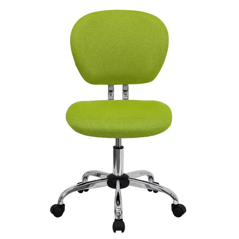 Chaise de bureau pivotante sans accoudoirs à dossier mi-haut en maille, monoposte – Plusieurs coloris