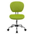 Chaise de bureau pivotante sans accoudoirs à dossier mi-haut en maille, monoposte – Plusieurs coloris