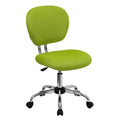 Chaise de bureau pivotante sans accoudoirs à dossier mi-haut en maille, monoposte – Plusieurs coloris