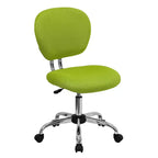 Chaise de bureau pivotante sans accoudoirs à dossier mi-haut en maille, monoposte – Plusieurs coloris