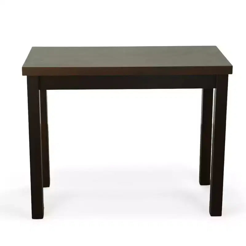 Table de bar à plateau épais Antique Noir/Expresso, 4 places