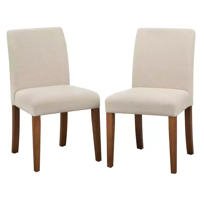 Chaise de salle à manger rembourrée sans accoudoirs, lot de 2 – Plusieurs coloris