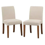 Chaise de salle à manger rembourrée sans accoudoirs, lot de 2 – Plusieurs coloris