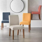 Chaise de salle à manger rembourrée sans accoudoirs, lot de 2 – Plusieurs coloris