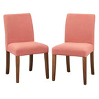 Chaise de salle à manger rembourrée sans accoudoirs, lot de 2 – Plusieurs coloris