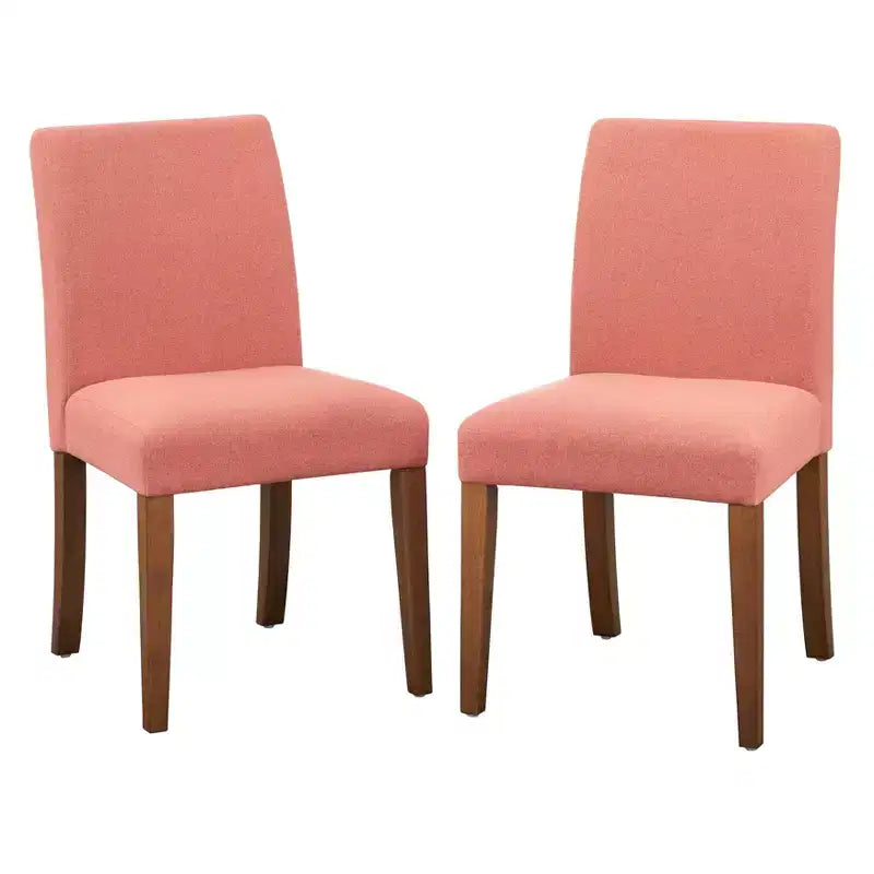 Chaise de salle à manger rembourrée sans accoudoirs, lot de 2 – Plusieurs coloris