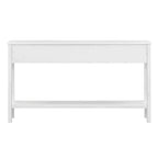 Console rustique avec 4 tiroirs et étagère inférieure – Blanc antique / Bleu / Espresso / Marine, 1 personne