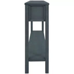 Console rustique avec 4 tiroirs et étagère inférieure – Blanc antique / Bleu / Espresso / Marine, 1 personne