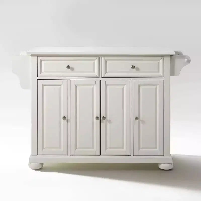 Meuble Îlot de Cuisine sur Roulettes avec Plateau en Granit – Gris Foncé